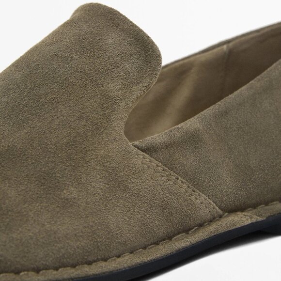 Massimo Dutti brand Soft Loafer in Khaki - Picture 3 of 6